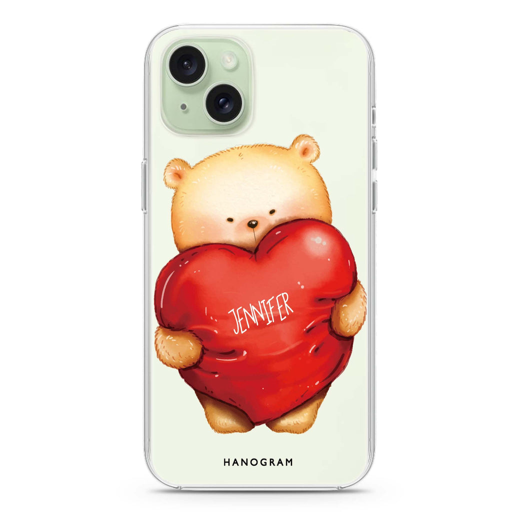 Bear Hug iPhone 15 水晶透明保護殼