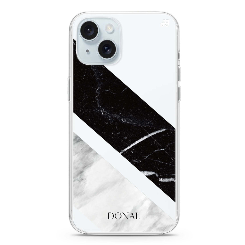 B & W Marble iPhone 15 水晶透明保護殼