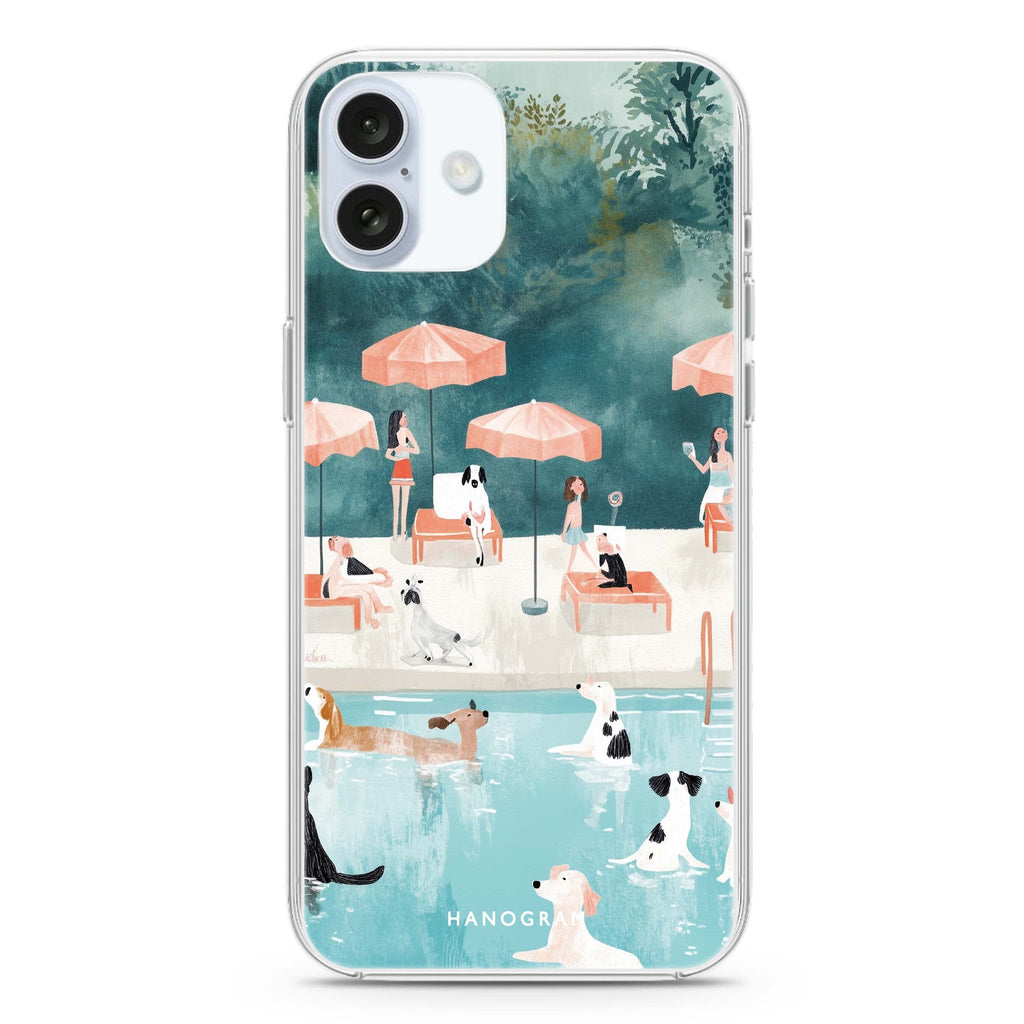 Paws by the Pool Magsafe 兼容水晶透明保護殼