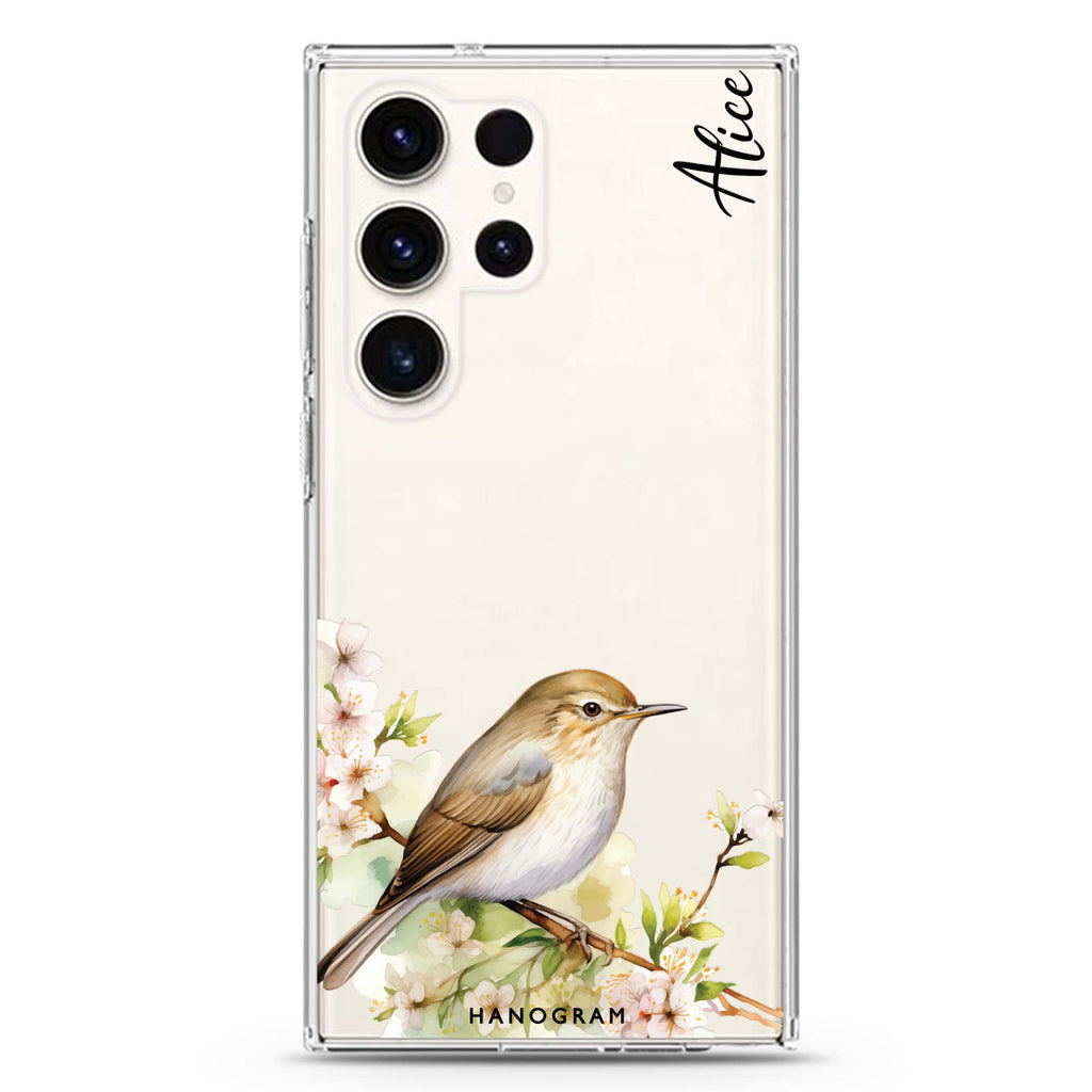 Warbler's Haven Samsung Galaxy Ultra 可加名字透明保護殼，適用 S26/S25/S24/S23 Ultra，圖1