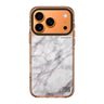 White Marble 款式 1 iPhone 17 Pro Max MagSafe 水晶透明保護殼 雲石紋設計 可自訂名字 圖1