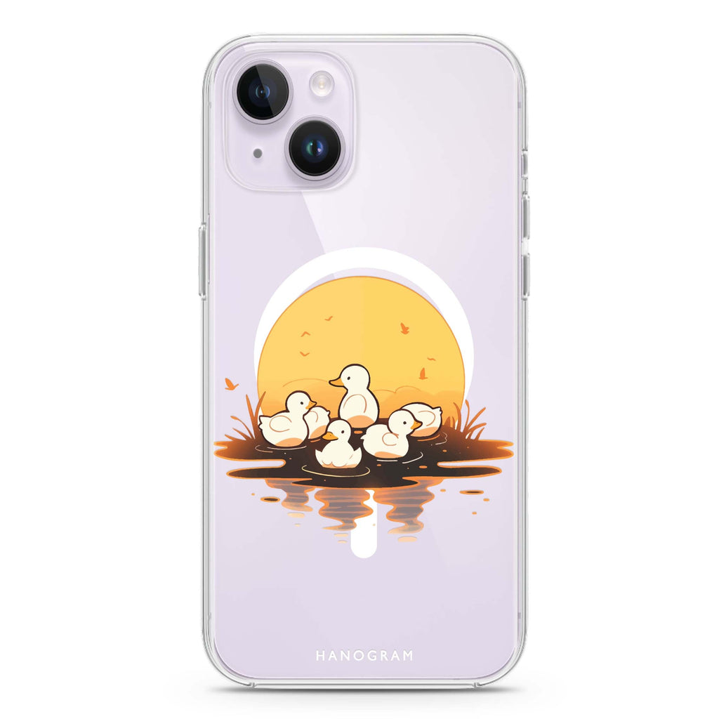 Dawn Duck Drift iPhone 14 Magsafe 兼容水晶透明保護殼