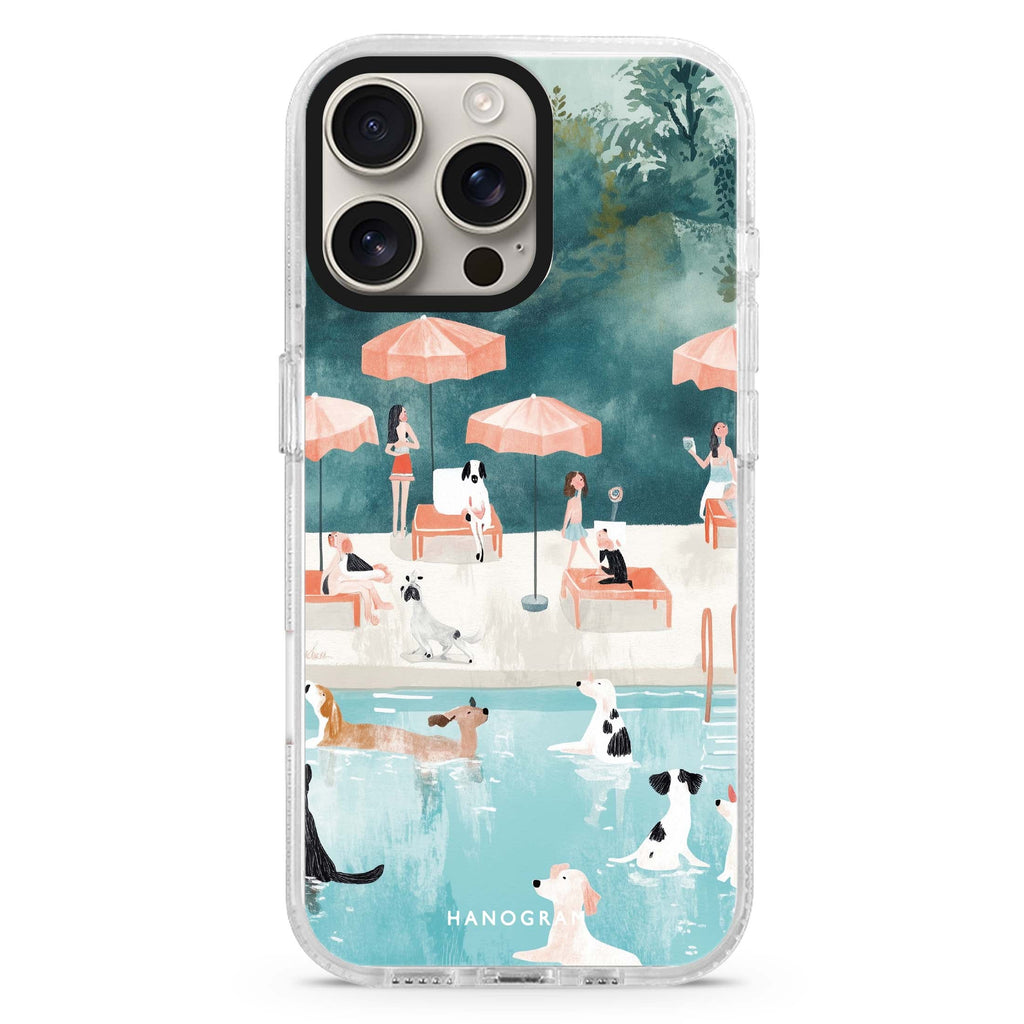 Paws by the Pool Magsafe 兼容水晶透明保護殼