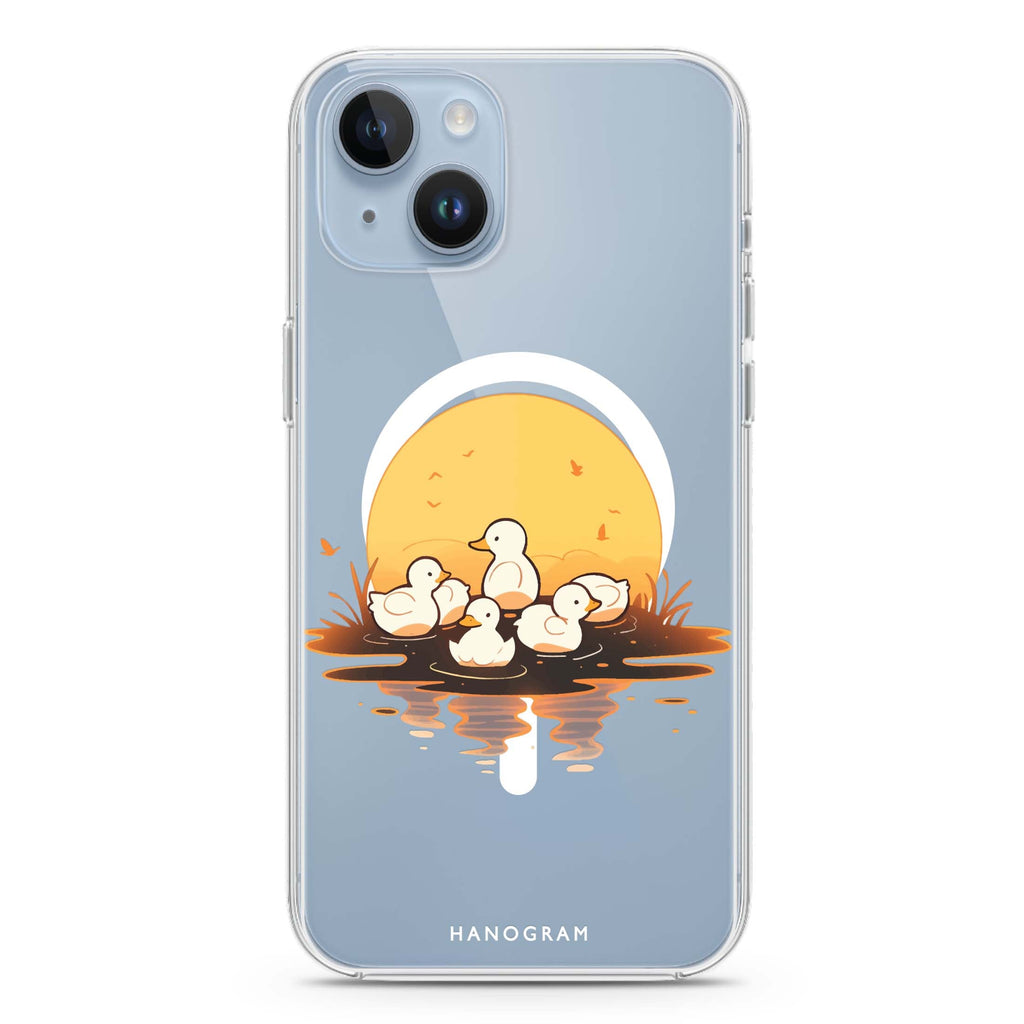 Dawn Duck Drift iPhone 14 Plus Magsafe 兼容水晶透明保護殼