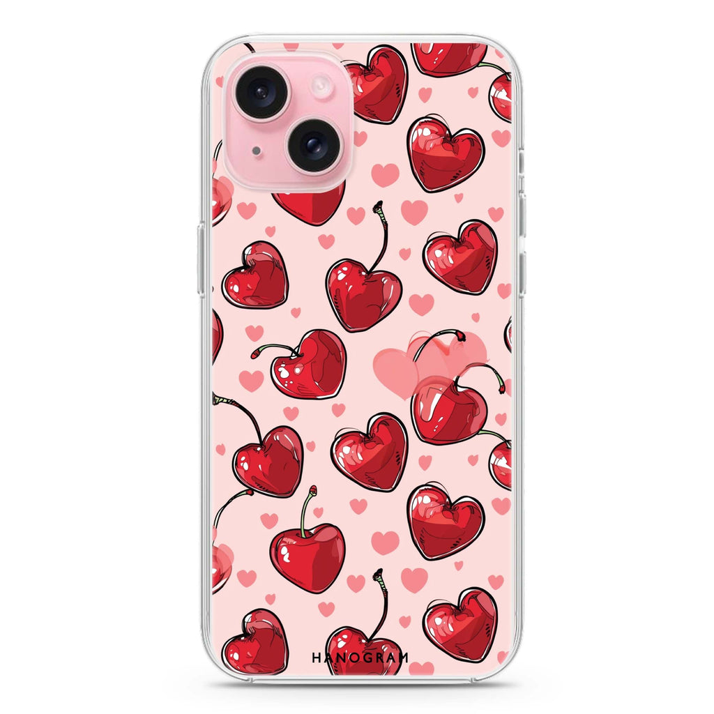 Cherry Amore iPhone 15 Magsafe 兼容水晶透明保護殼