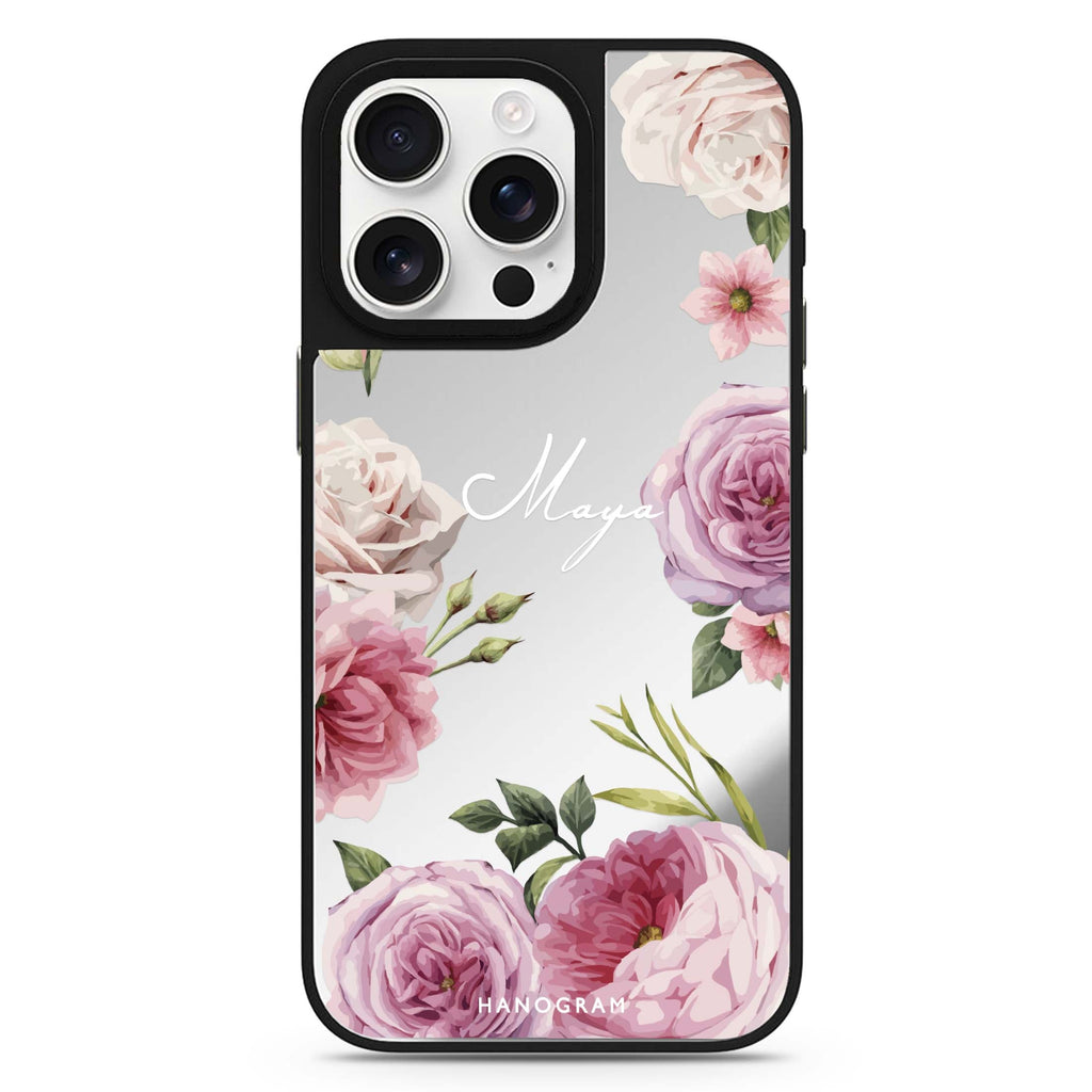 Beautiful Pretty Floral 鏡面手機殼