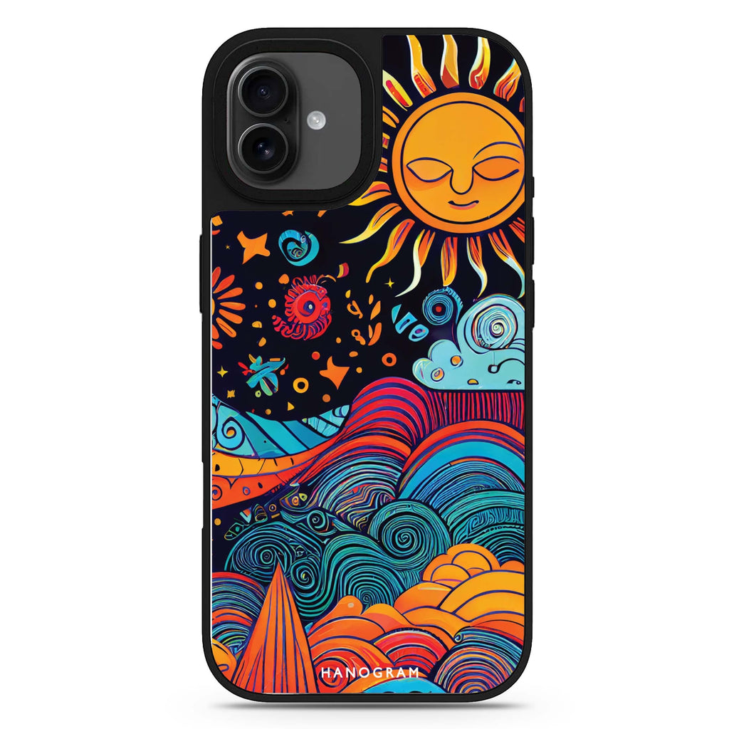 Sun Art iPhone 17 抽象藝術鏡面手機殼 主圖設計