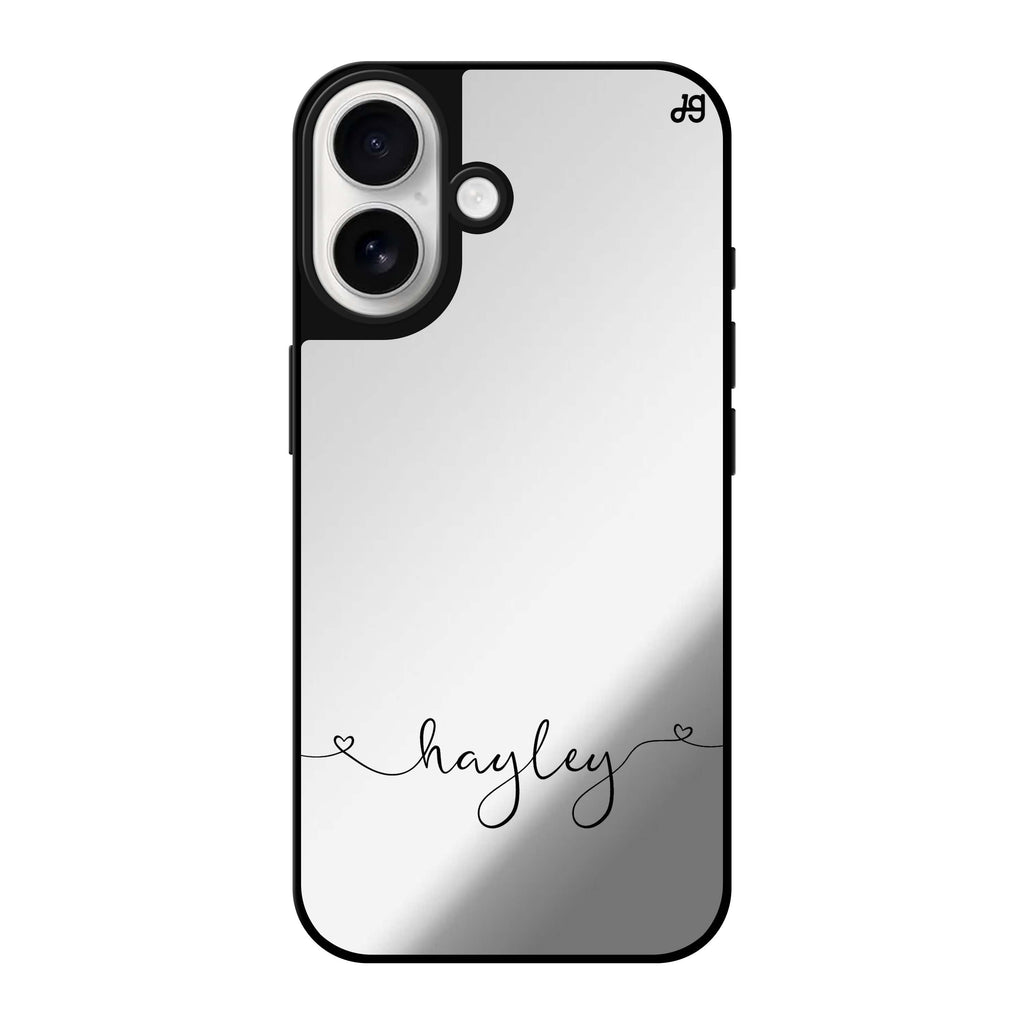 Reflective iPhone 16 Mirror Case –Loving Heart II Design