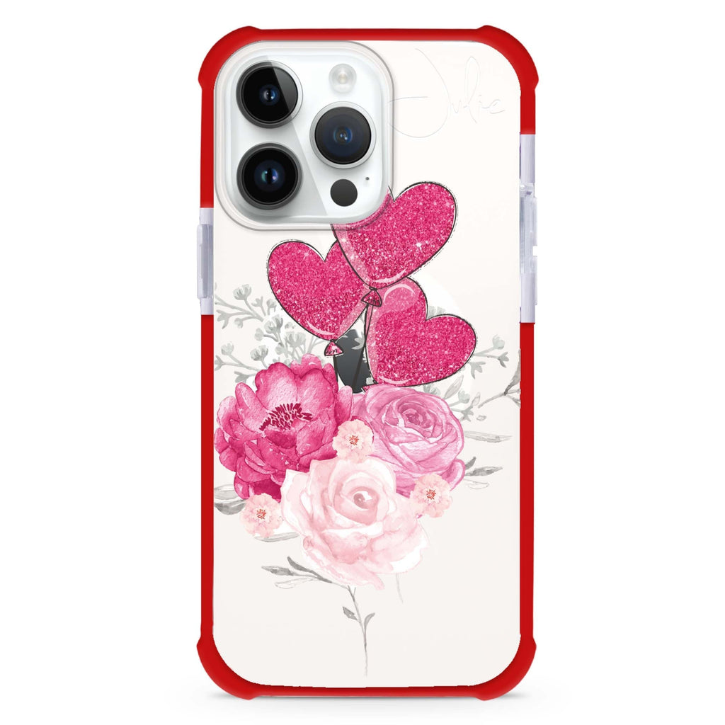 Sweet Heart With Rose iPhone Magsafe 兼容超強防摔保護殼