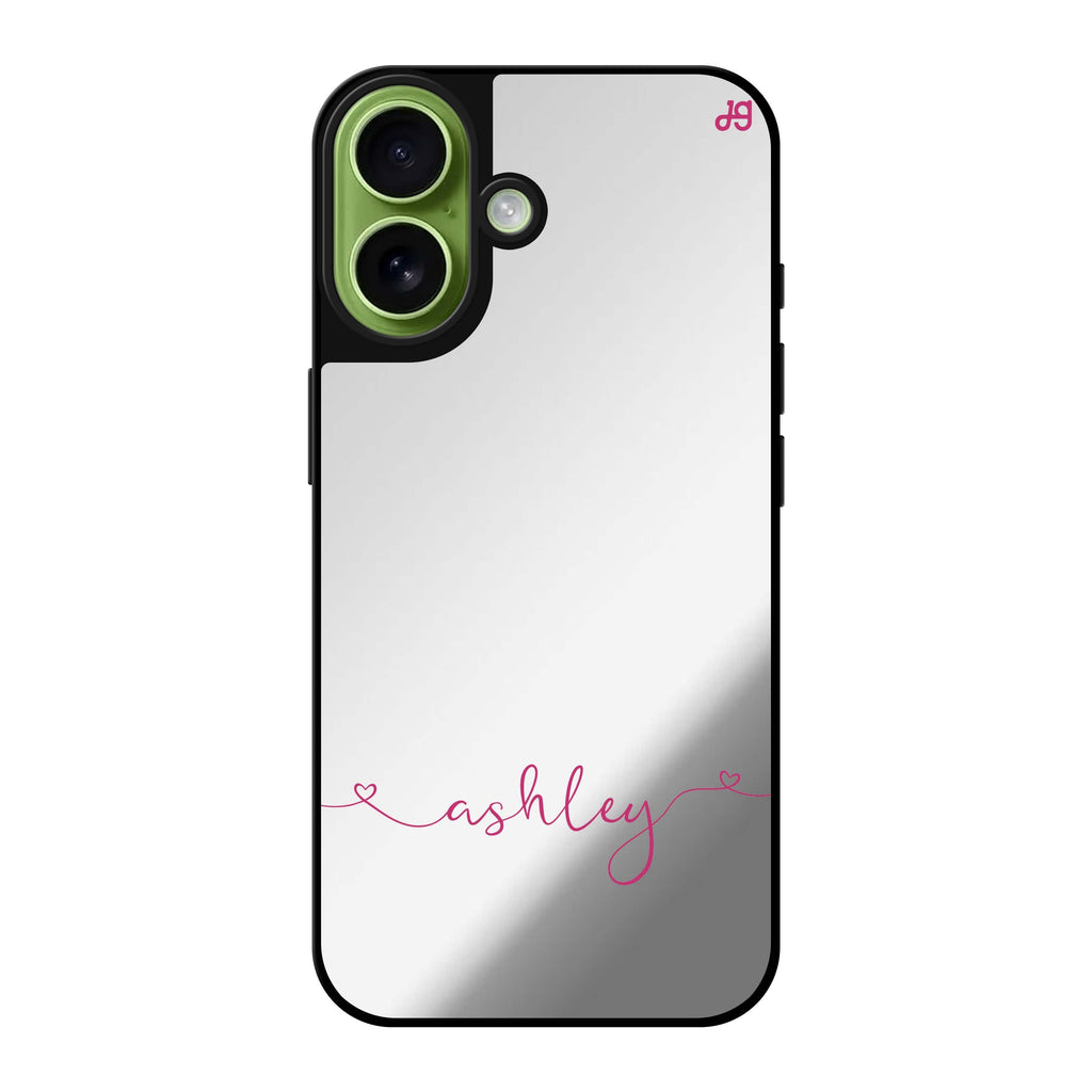 Reflective iPhone 16 Mirror Case –Loving Heart II Design
