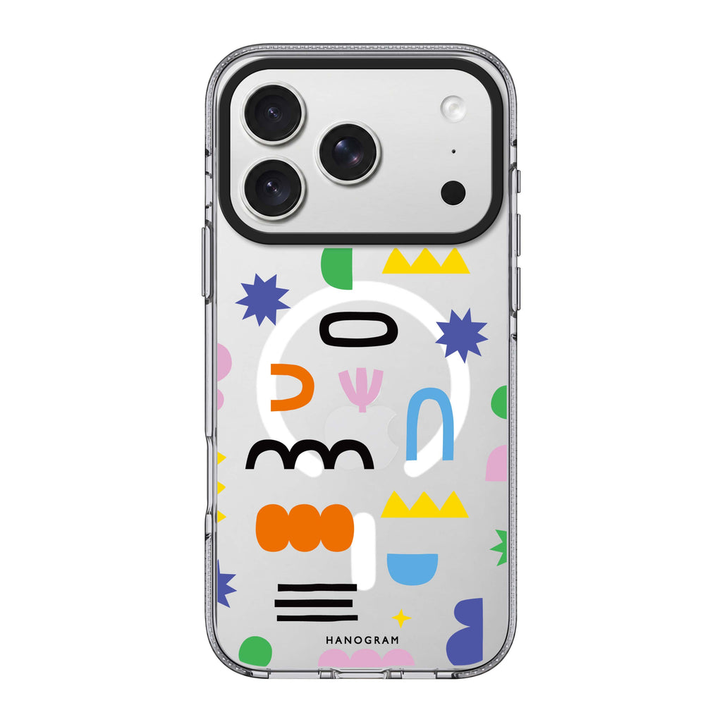 Abstract Doodles Pattern 水晶透明保護殼