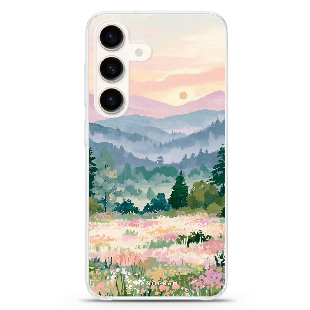 Daybreak over Wildflowers Samsung Galaxy 水晶透明保護殼