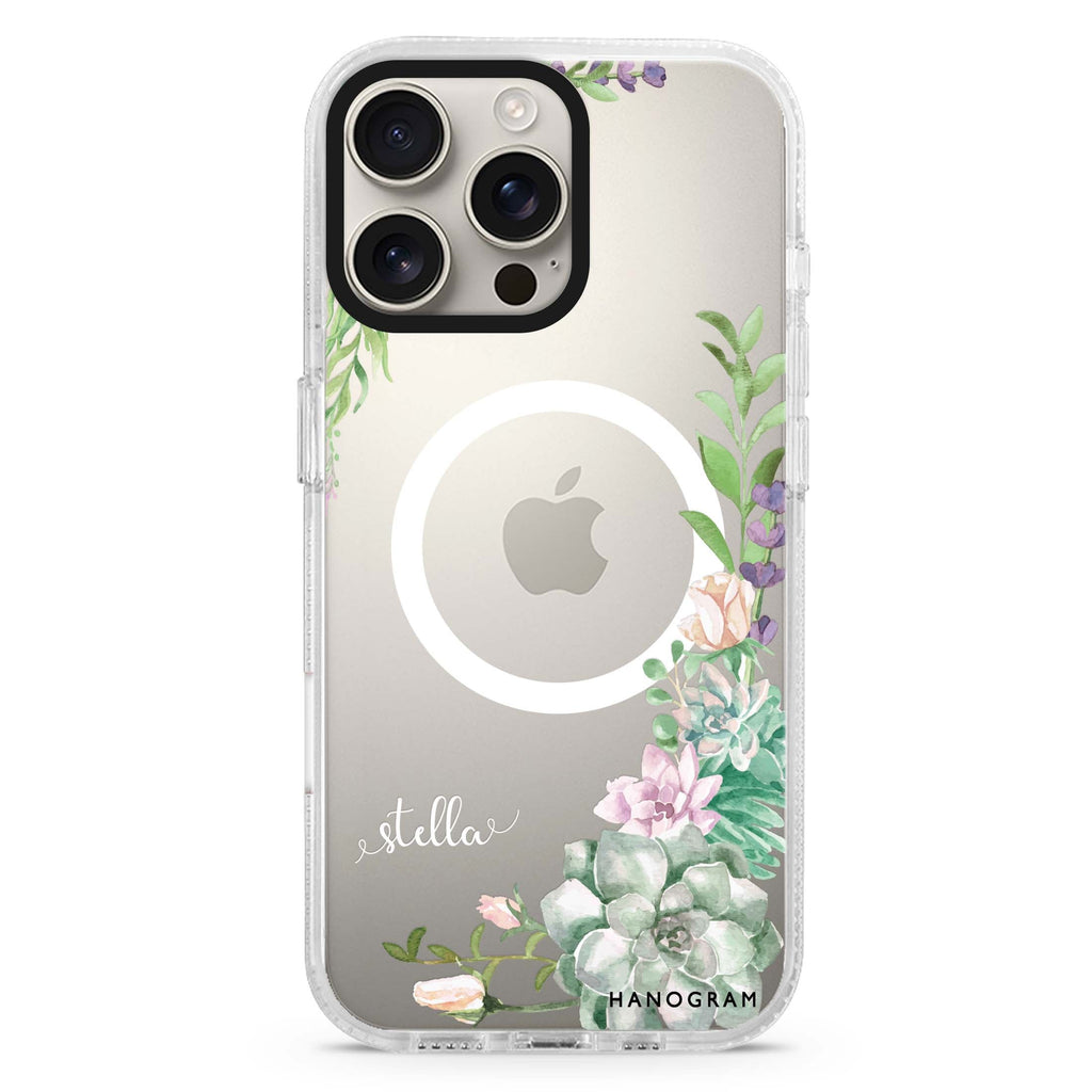 Rose in Wild Magsafe 兼容水晶透明保護殼
