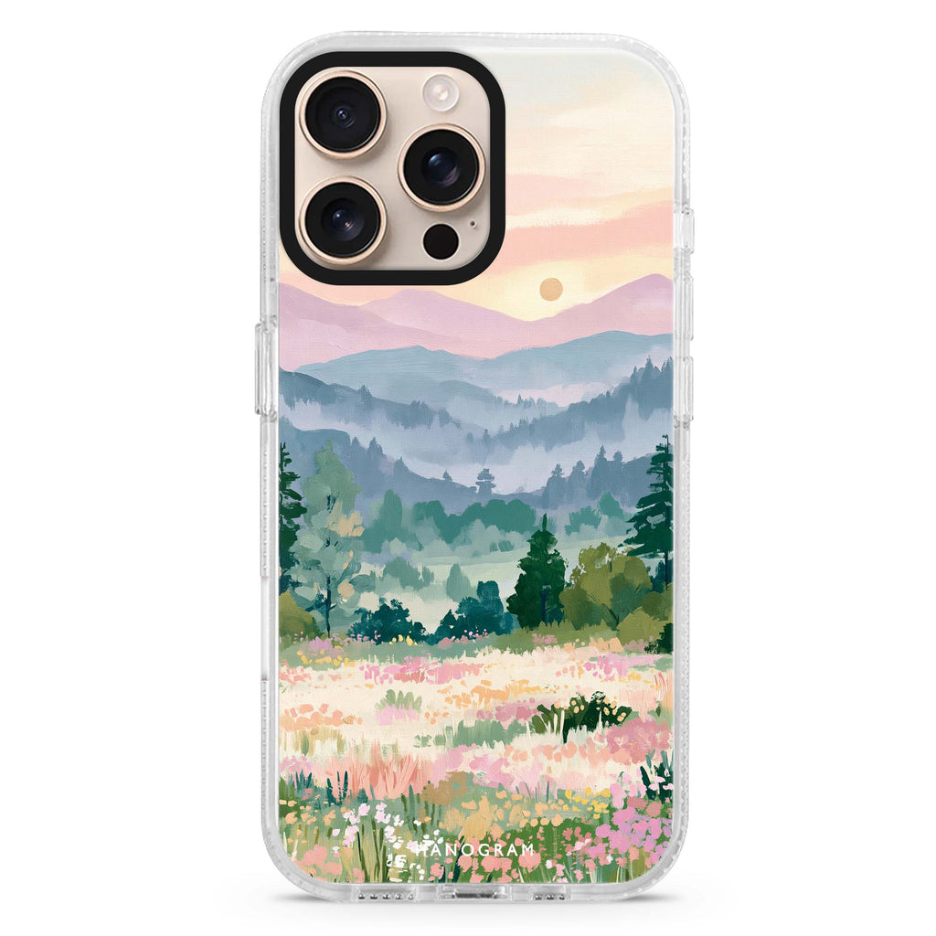 Daybreak over Wildflowers 水晶透明保護殼