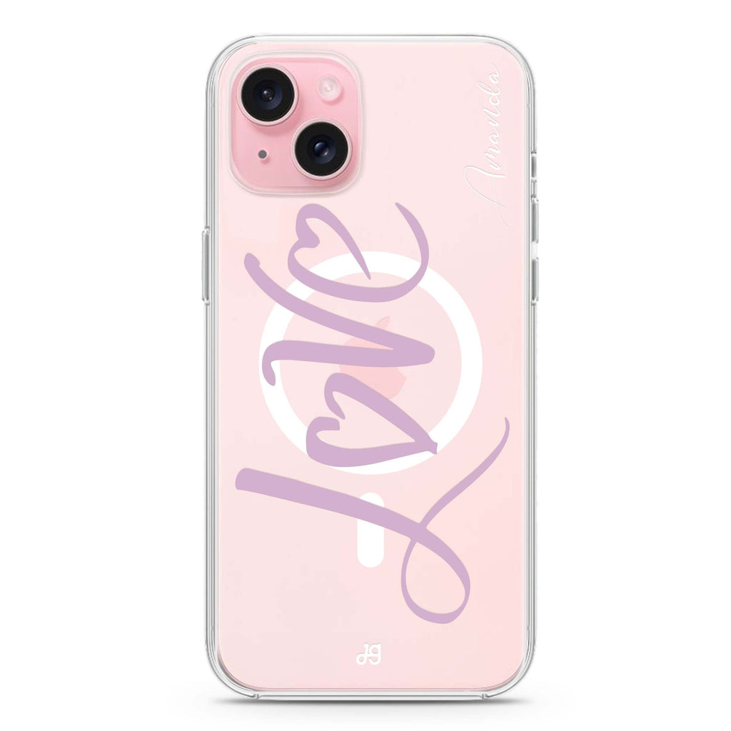 Love & Love iPhone 15 Magsafe 兼容水晶透明保護殼