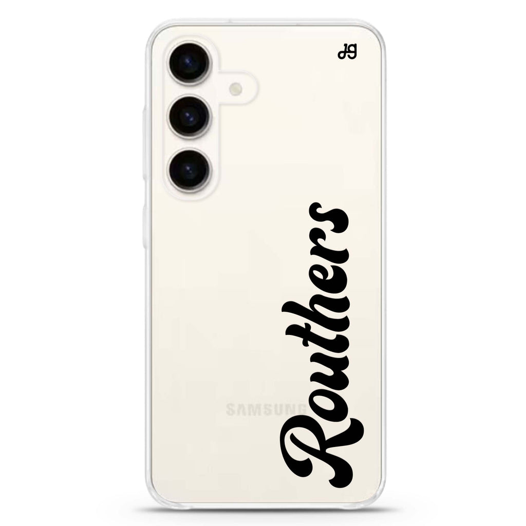 Modern Nameplate Samsung Galaxy S26/S25/S24 可加名字水晶透明保護殼正面展示