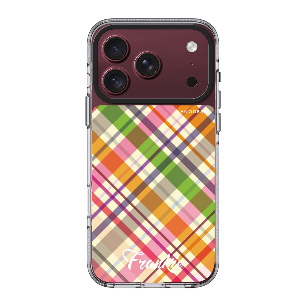 Colourful Checker Custom Name 水晶透明保護殼