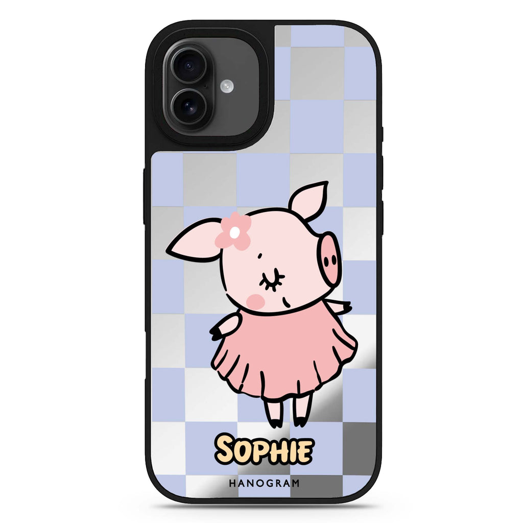 Pretty Pig iPhone 17 可愛動物鏡面手機殼 主圖設計
