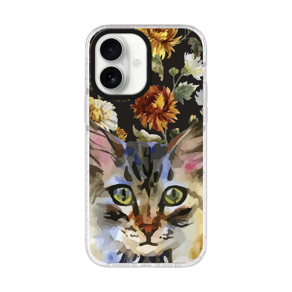 Watercolour Cat iPhone 17 水晶透明保護殼正面展示
