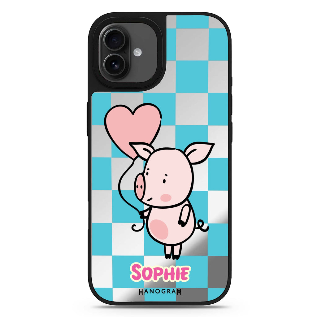 Sweet Pig iPhone 17 可愛動物鏡面手機殼 主圖設計