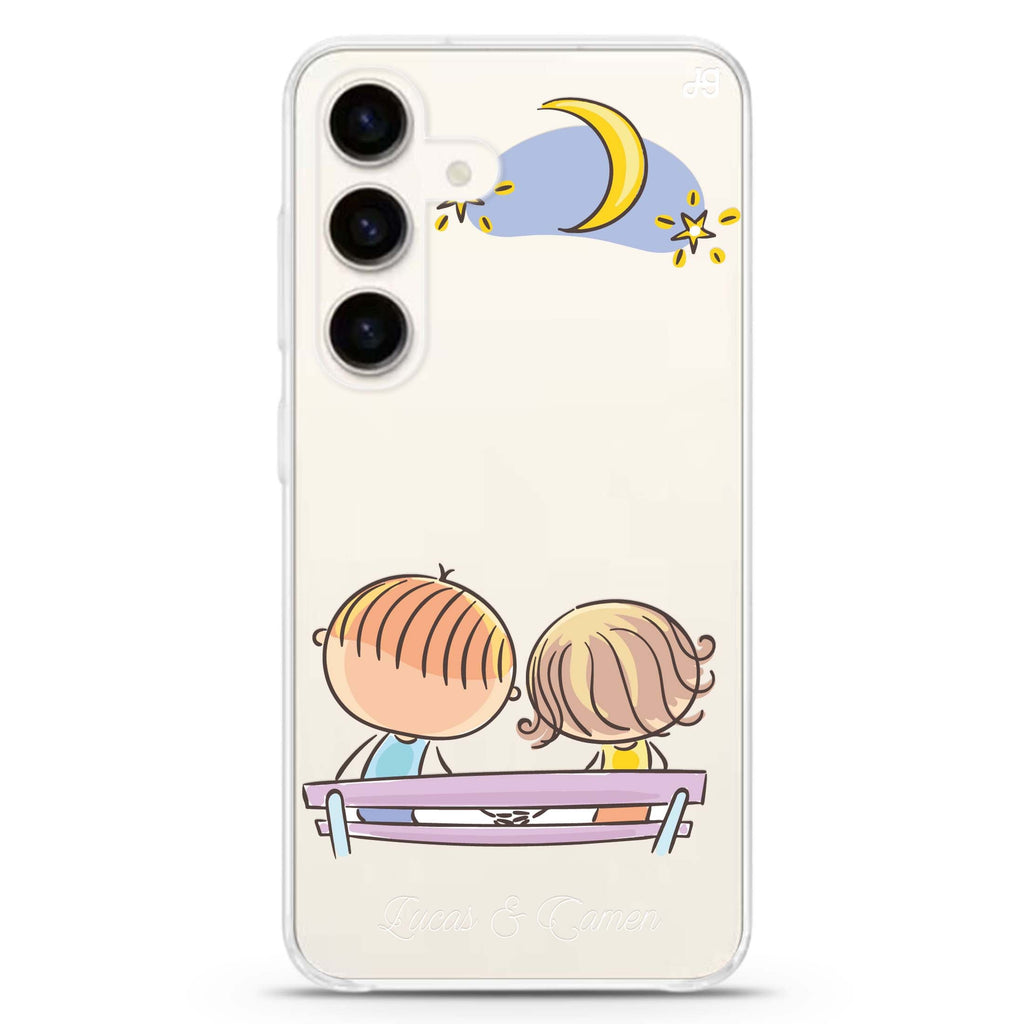 Stand By Me Samsung Galaxy S26/S25/S24 可加名字水晶透明保護殼正面展示