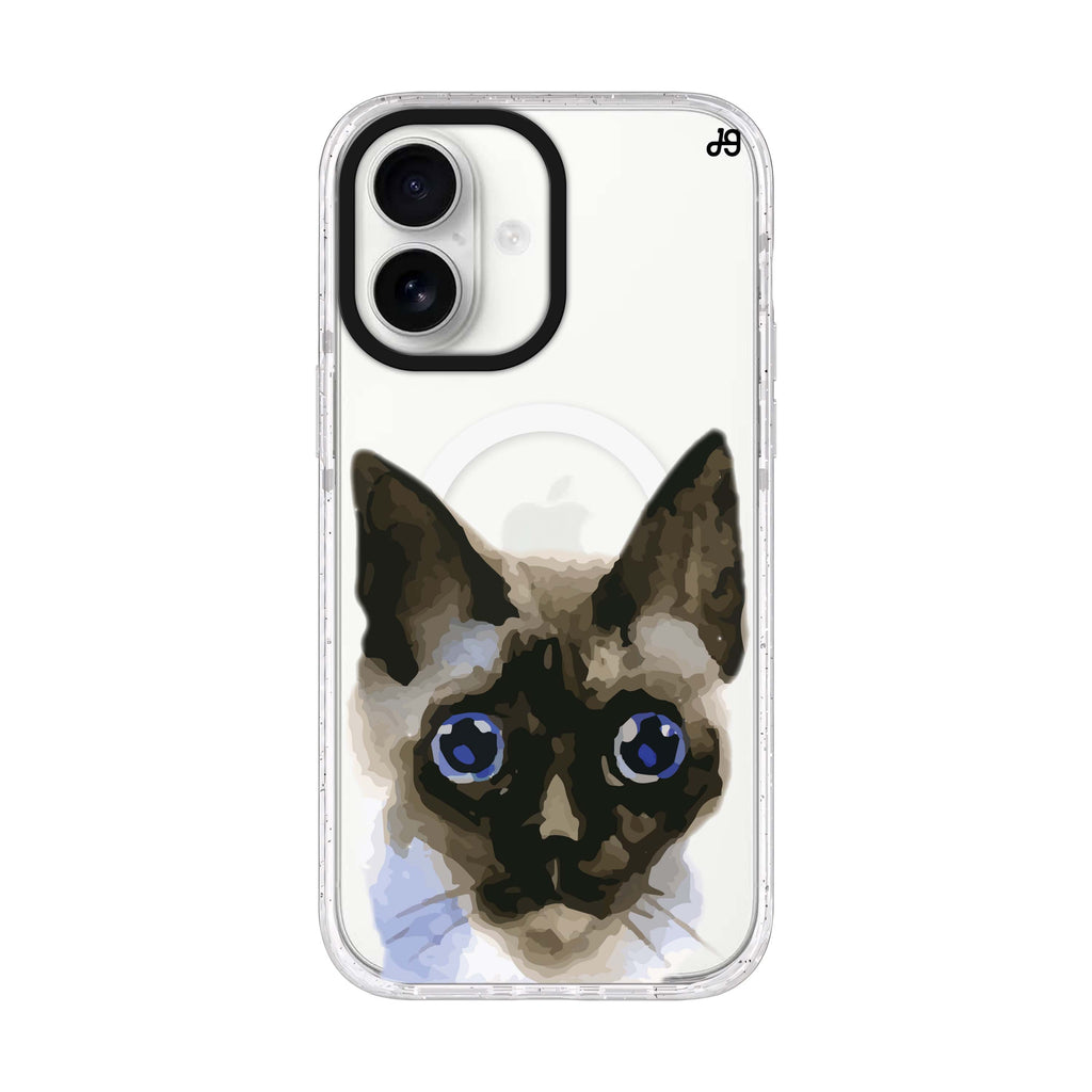 Watercolour Cat iPhone 17 水晶透明保護殼正面展示