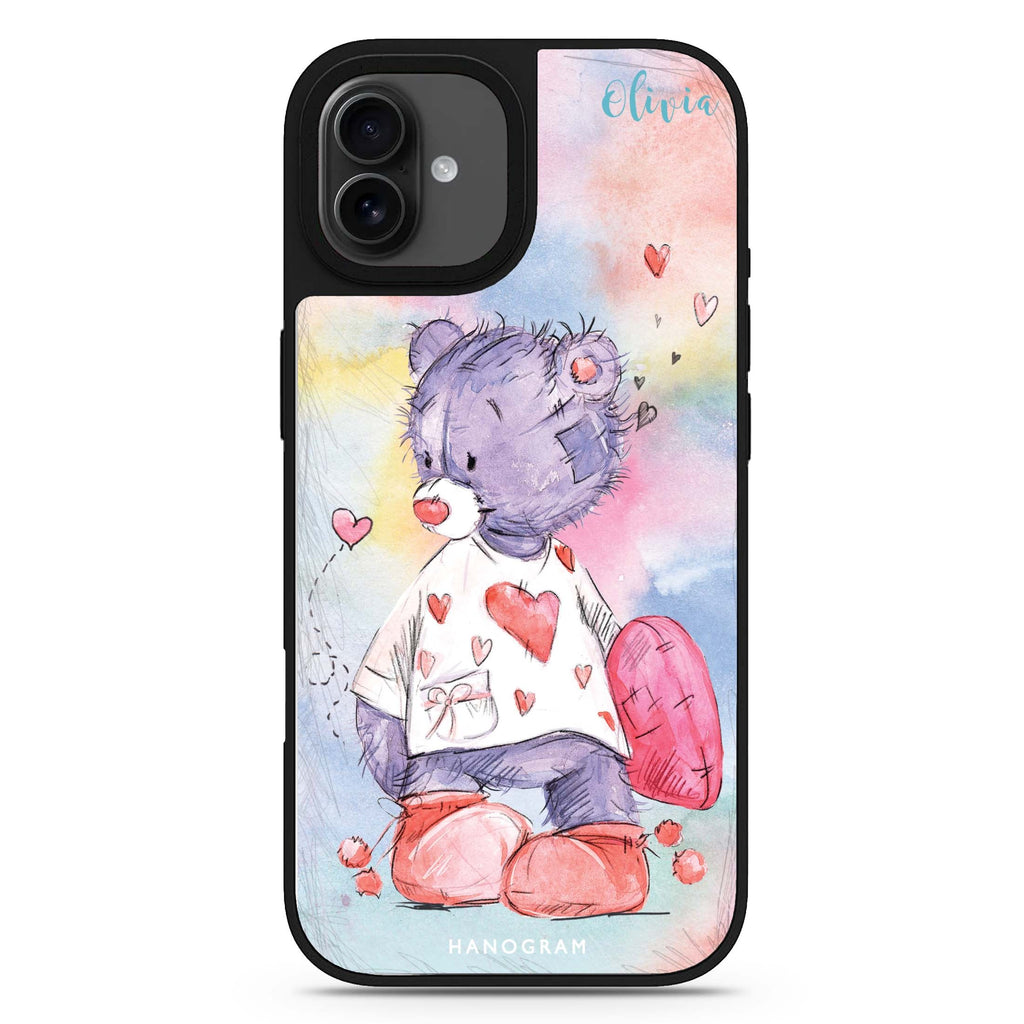 Sweet Bear 款式1 iPhone 17 可愛動物鏡面手機殼 主圖設計