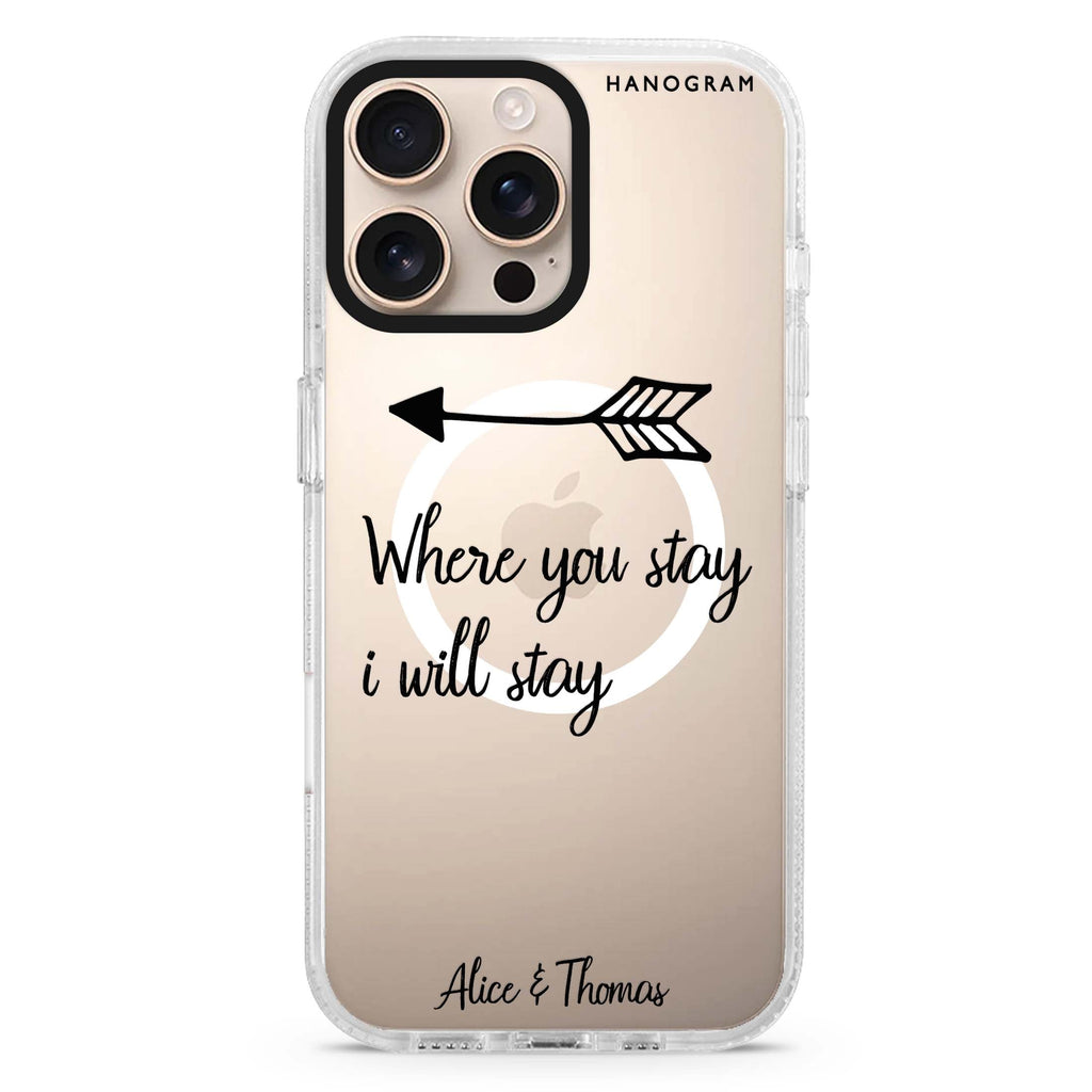 Always love together Magsafe 兼容水晶透明保護殼