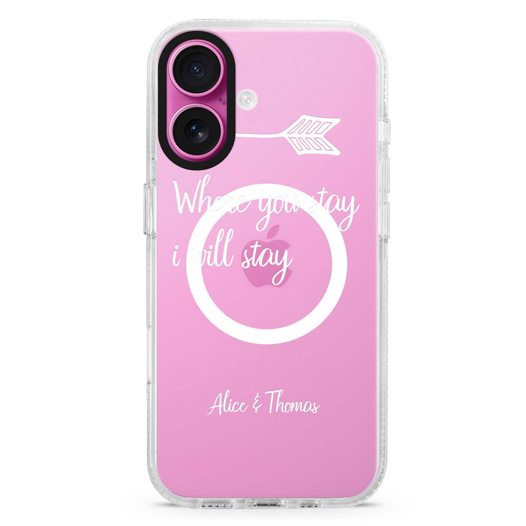 Always love together Magsafe 兼容水晶透明保護殼