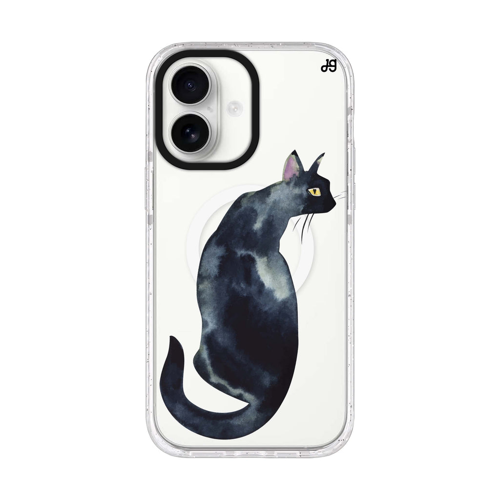 Watercolour Cat iPhone 17 水晶透明保護殼正面展示