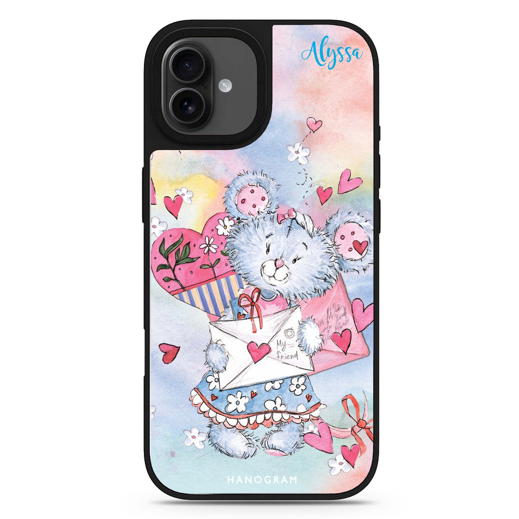 Sweet Bear 款式2 iPhone 17 可愛動物鏡面手機殼 主圖設計