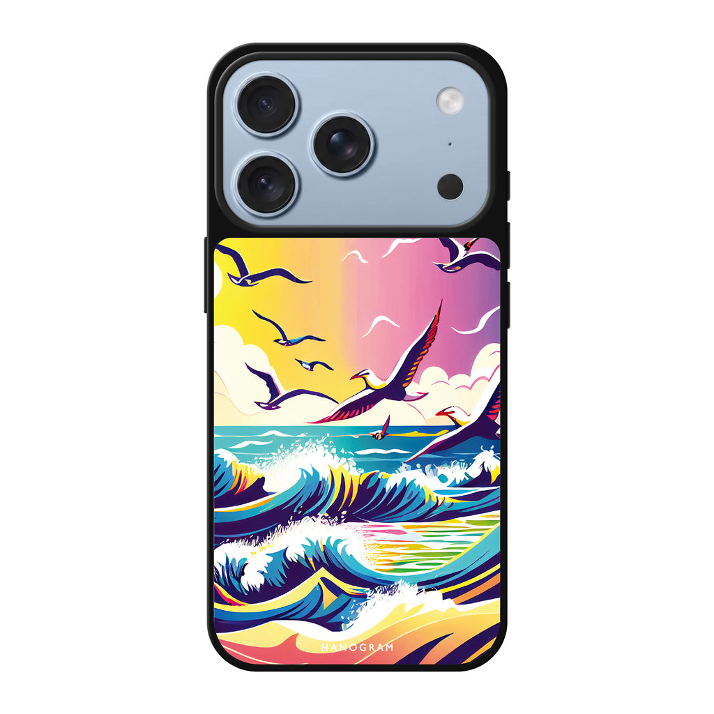 Waves & seagulls 鏡面手機殼