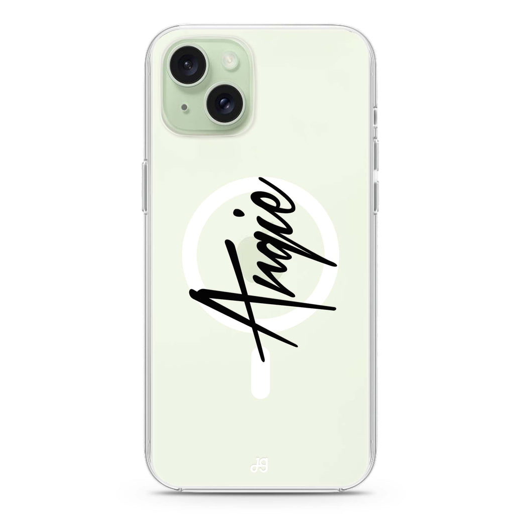 My Love Handwritten iPhone 15 Magsafe 兼容水晶透明保護殼