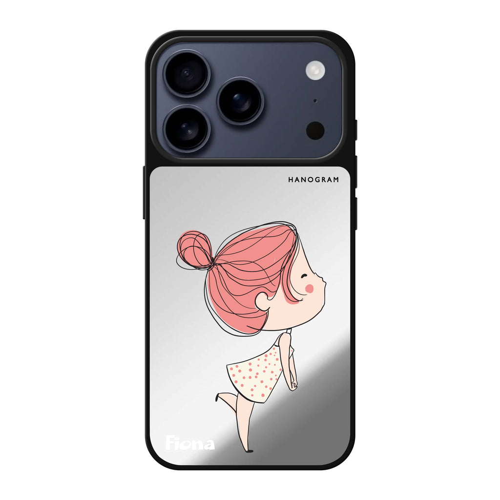 Cute girl kissing 鏡面手機殼