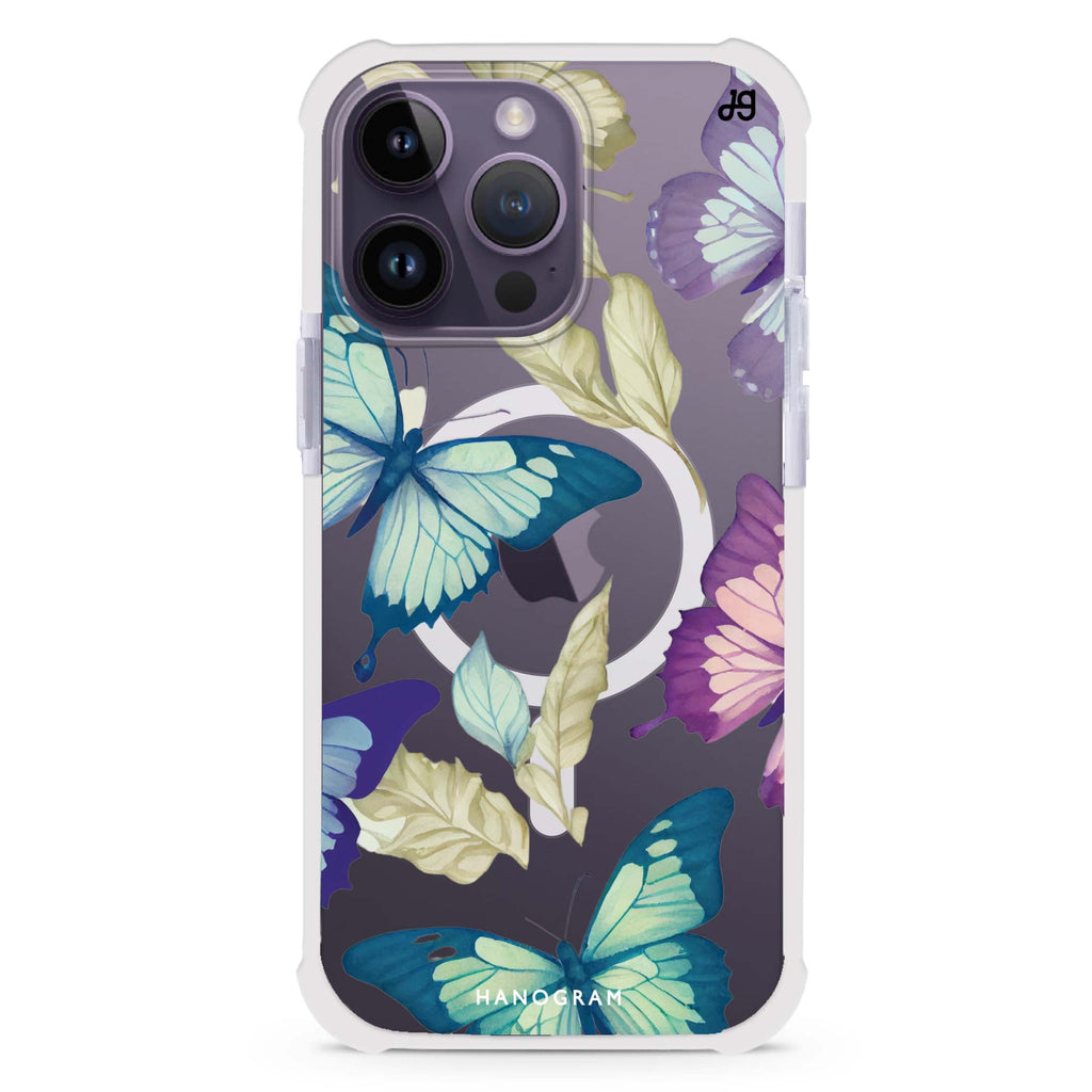 Beautiful Butterfly iPhone Magsafe 兼容超強防摔保護殼