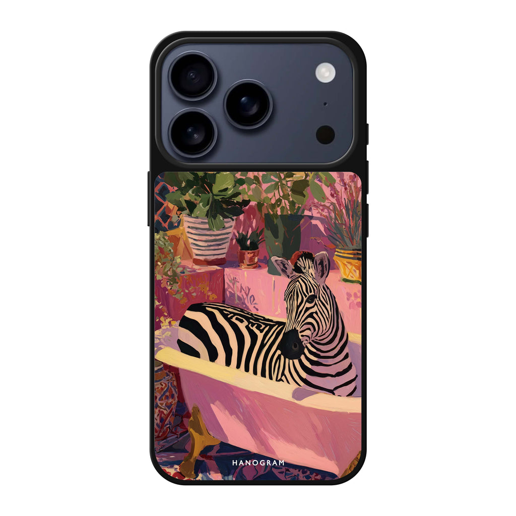 Zebra Bath 動物 iPhone 17 Pro Max 鏡面手機殼主圖