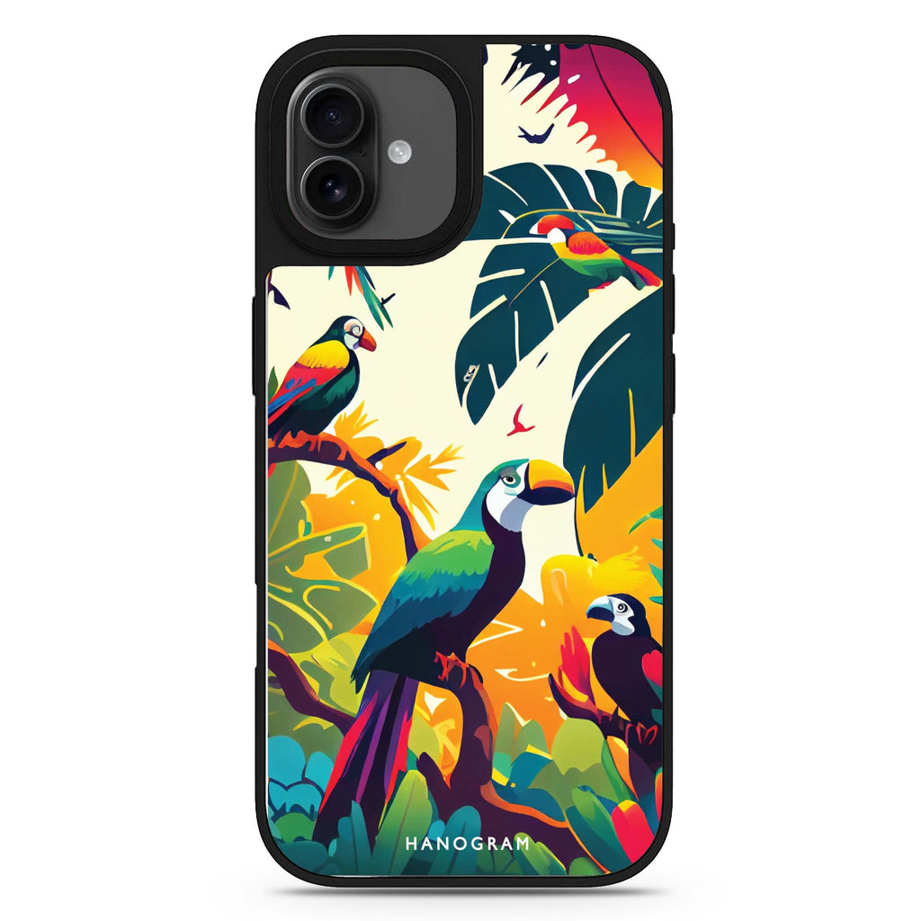 Tropical birds 款式2 iPhone 17 可愛動物鏡面手機殼 主圖設計