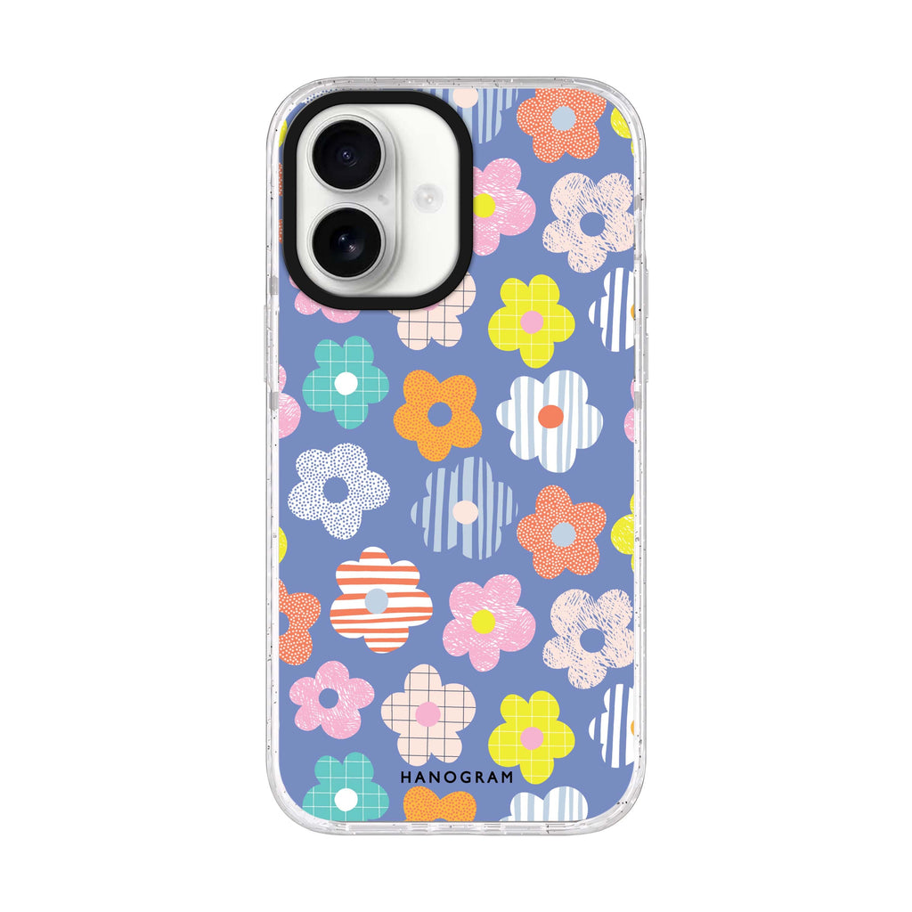 Floral Pattern iPhone 17 水晶透明保護殼正面展示