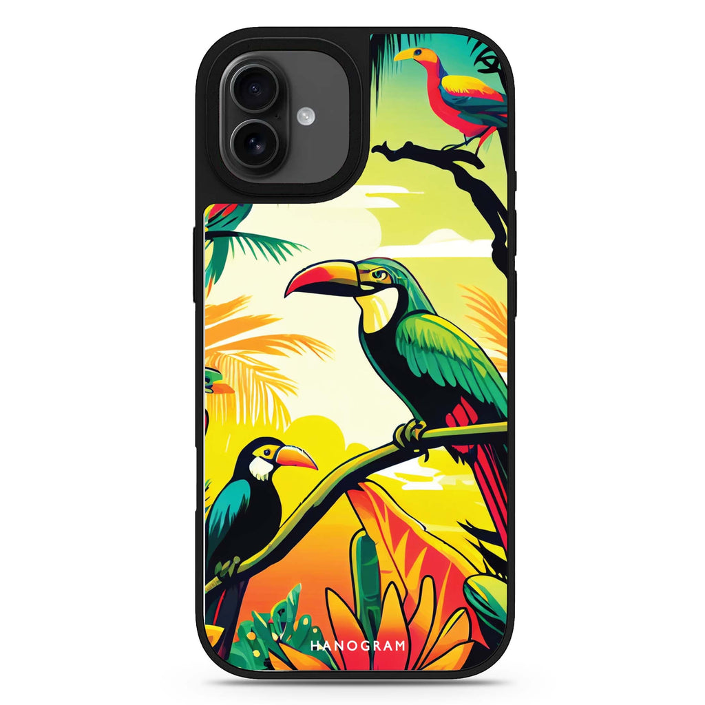 Tropical birds 款式1 iPhone 17 可愛動物鏡面手機殼 主圖設計