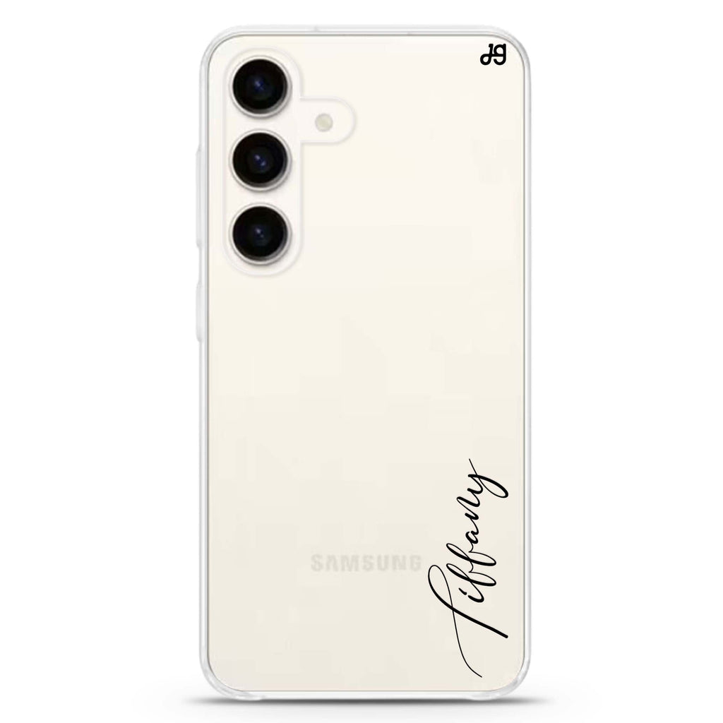My Love Handwritten II Samsung Galaxy S26/S25/S24 可加名字水晶透明保護殼正面展示