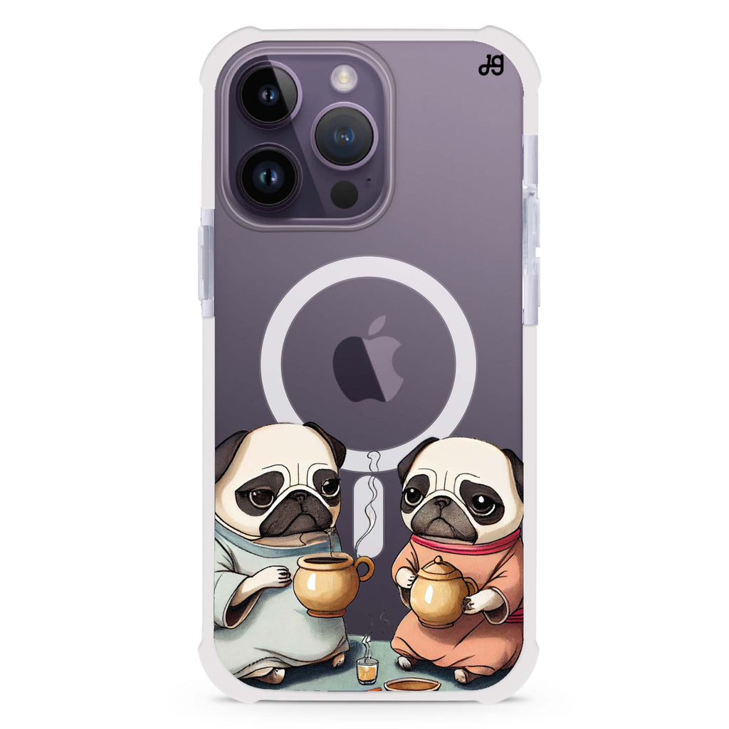 Pug Tea Time iPhone Magsafe 兼容超強防摔保護殼