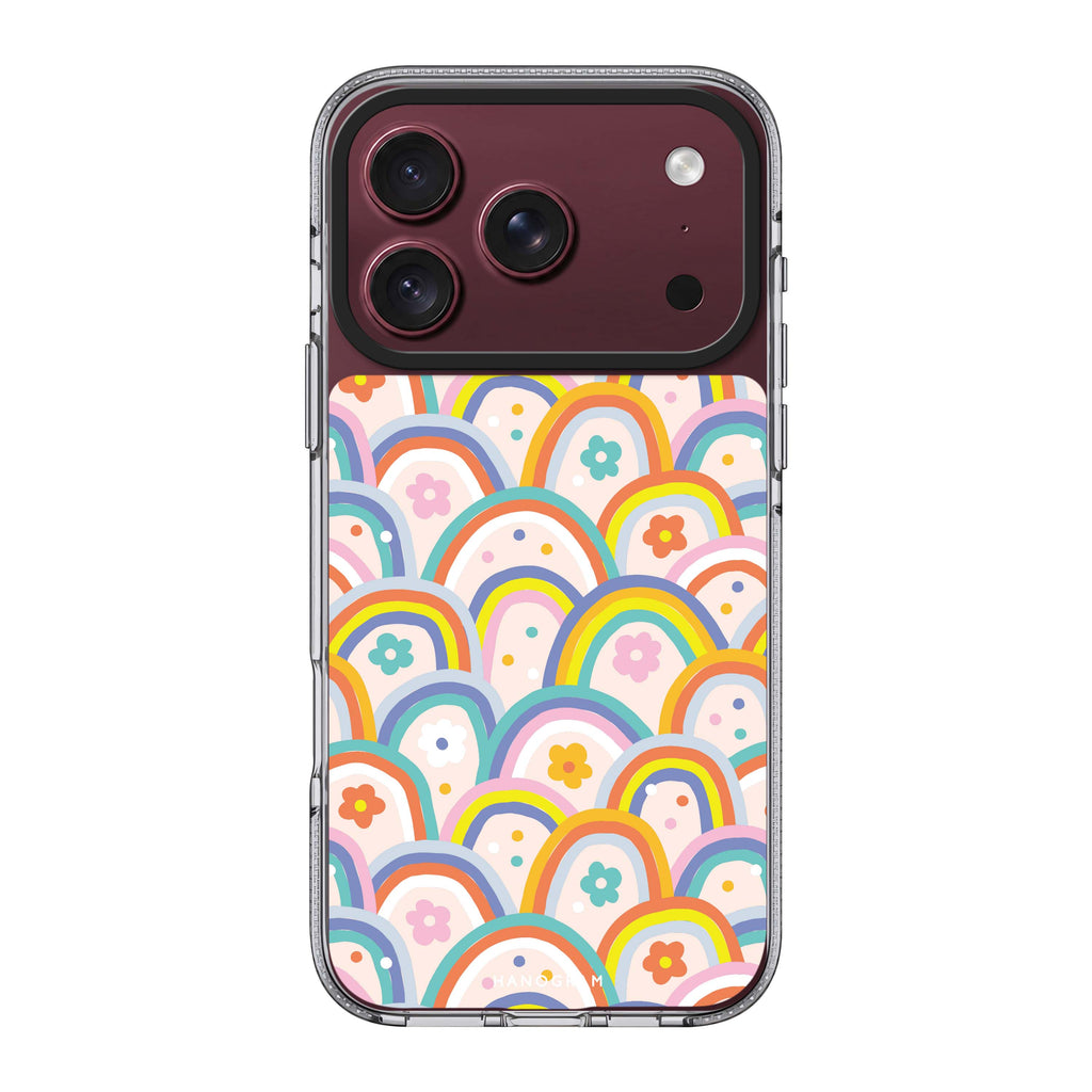 Colourful Rainbow Floral 水晶透明保護殼