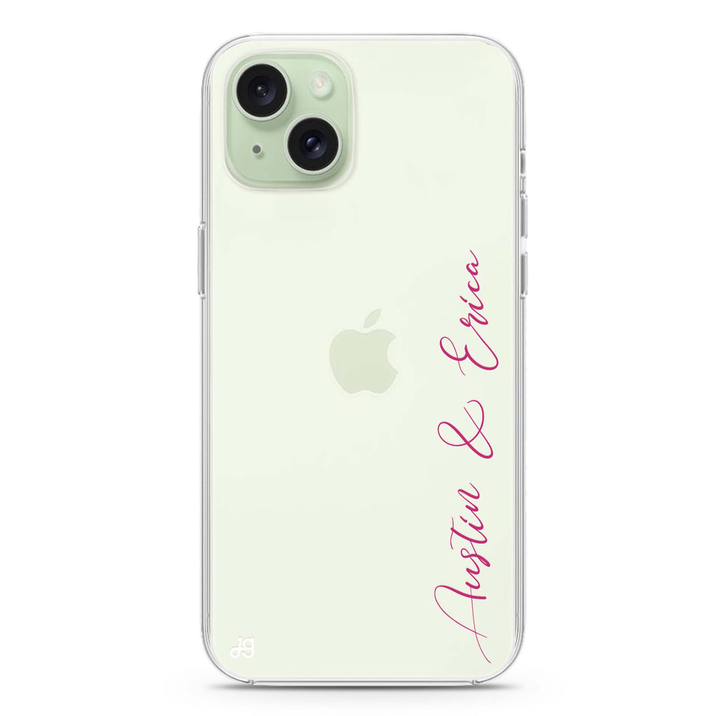 Handwritten You And Me iPhone 15 水晶透明保護殼