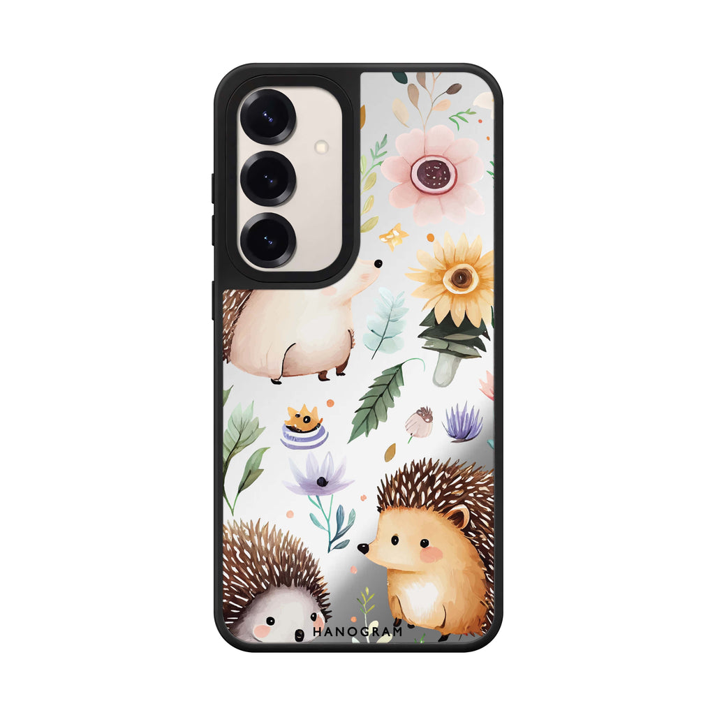 Hedgehog & Floral 鏡面手機殼