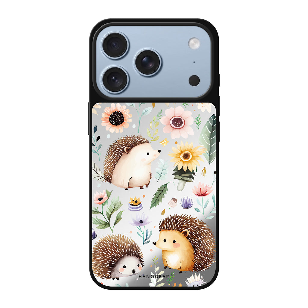 Hedgehog & Floral 鏡面手機殼