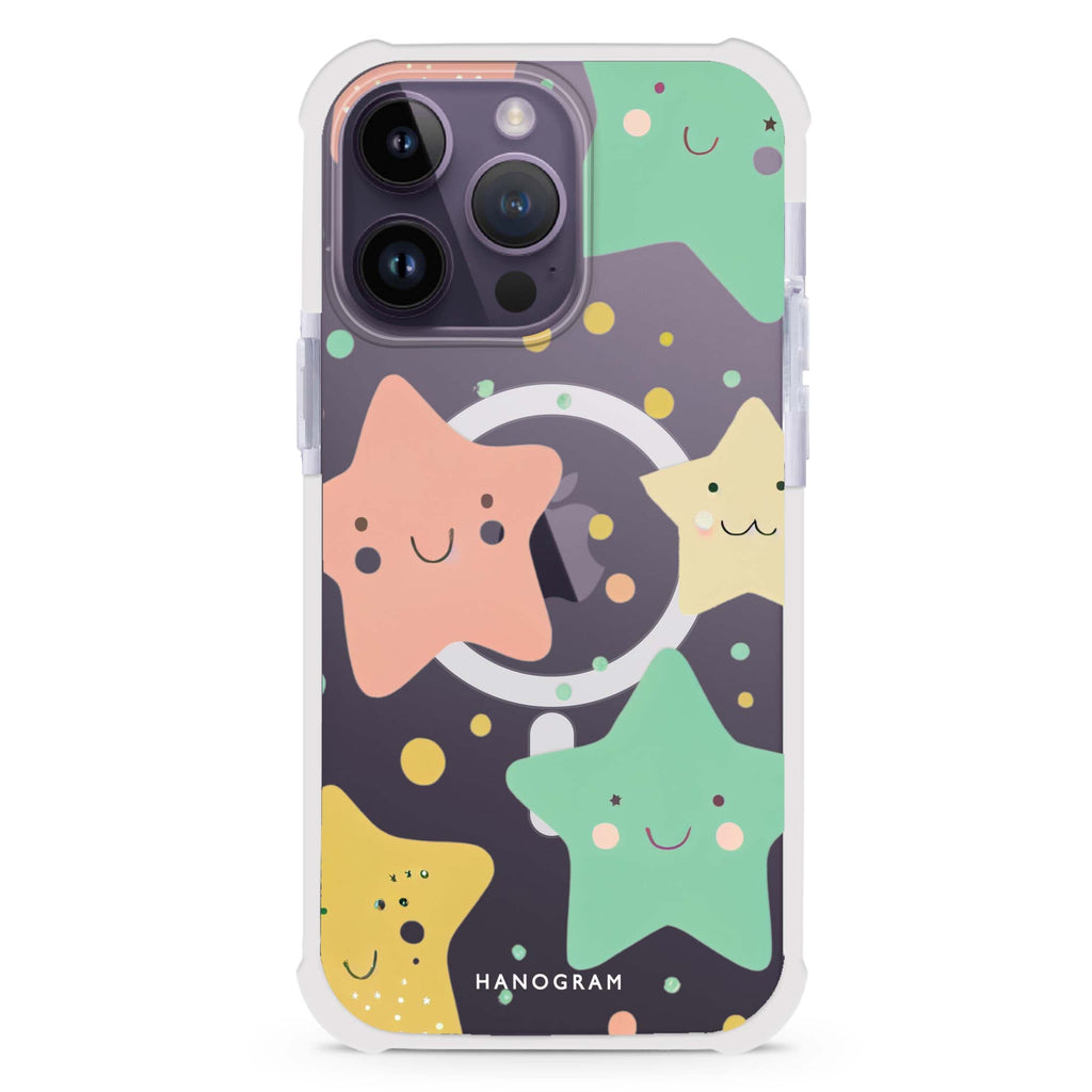 Cute Stars iPhone Magsafe 兼容超強防摔保護殼