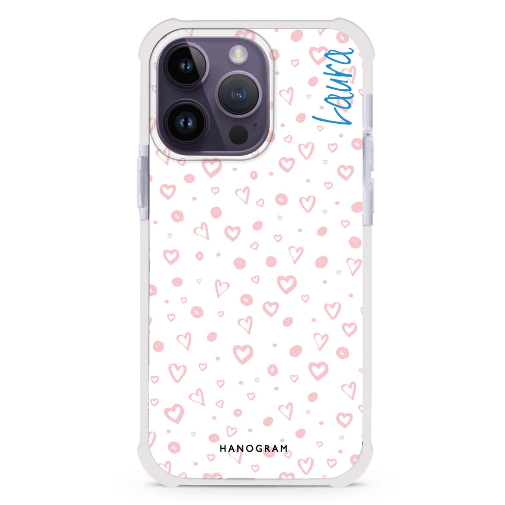 Pinky Hearts iPhone Magsafe 兼容超強防摔保護殼
