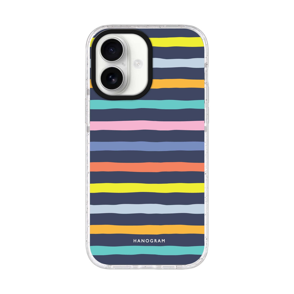 Rainbow Line iPhone 17 水晶透明保護殼正面展示
