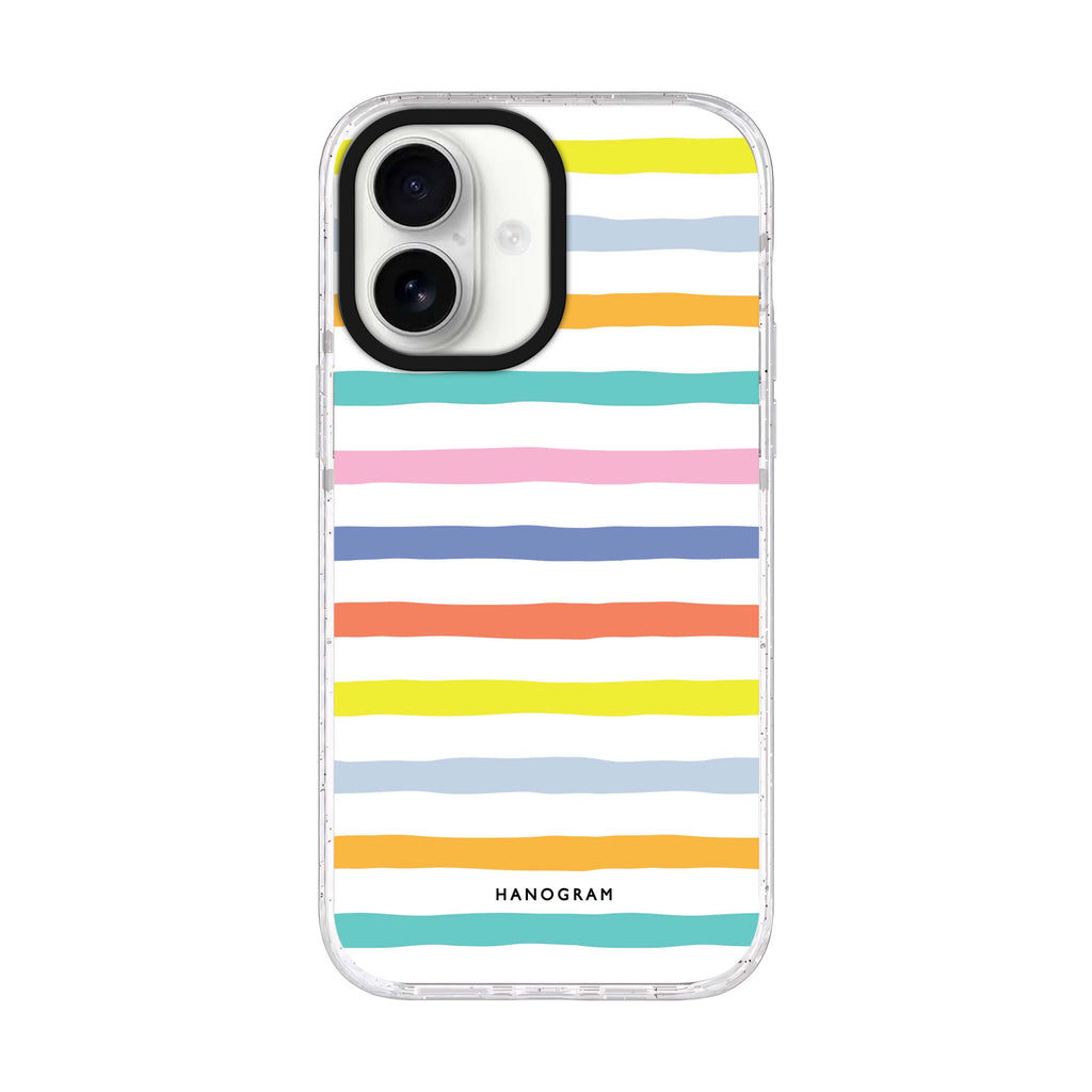 Colourful Line iPhone 17 水晶透明保護殼正面展示