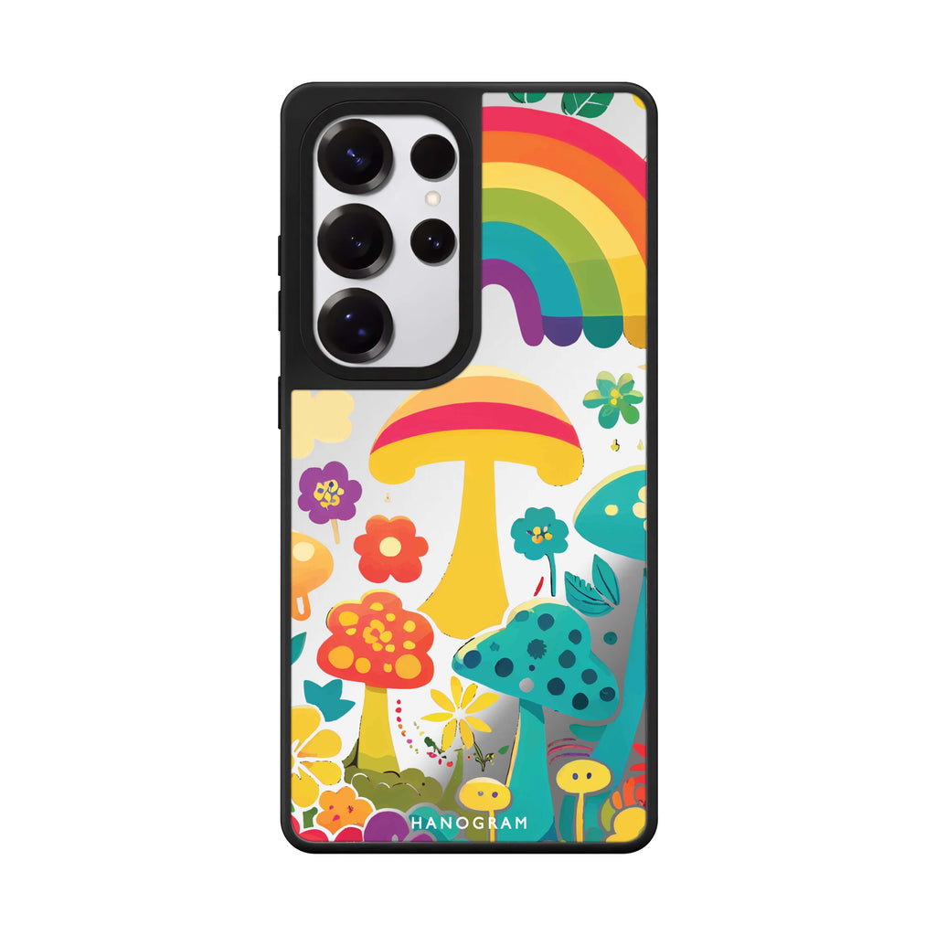 Rainbow Mushroom Garden 鏡面手機殼